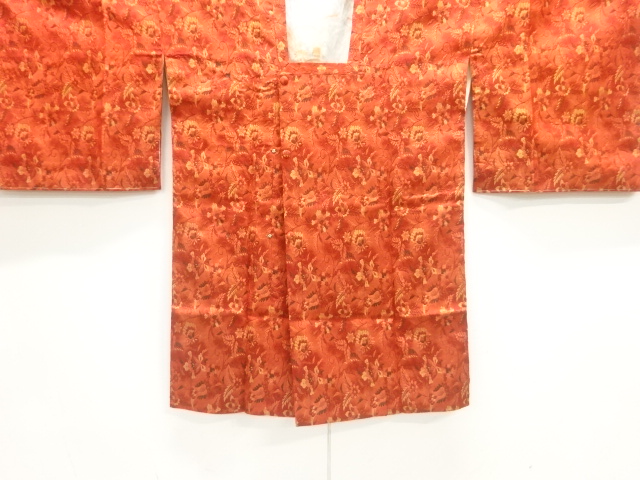 JAPANESE MICHIYUKI COAT / UNUSED / WOVEN FLORAL PLANTS